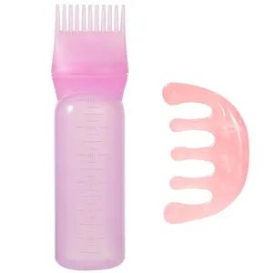 Hair Oil Applicator Bottle Set, Scalp Massage Comb & Shampoo Brush, Dyeing & Hair Care Tools, Essential Grooming Accessories, Hair Styling Combs