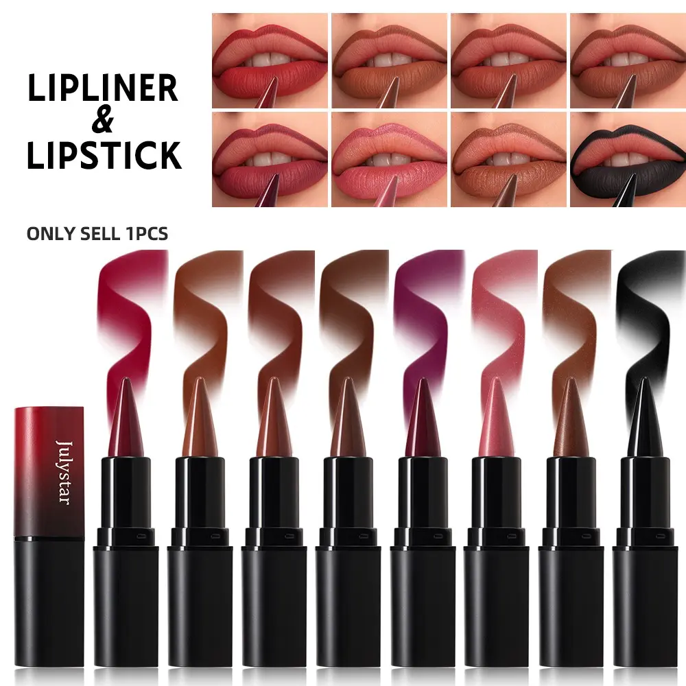 Matte Lipstick Liner Balm, Waterproof Non-Transferable, Smooth Matte Finish, Unique Design, Easy to Use, Cute Makeup for Lips, Lip Stain Pen