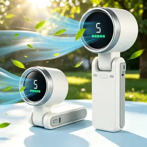 Summer Must-Have Keep cool anytime with this portable handheld turbo fan! It comes with 5 adjustable wind speeds to suit your needs. The 4000mAh rechargeable battery supports up to 10 hours of use. Great for outdoor activities, travel, work