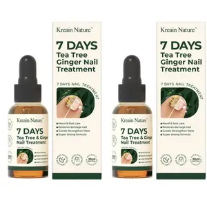 Kreain Nature Ginger & Tea Tree Oil Nail Fungus Treatment - Natural Plant Extracts, Gentle Repair, Improves Thickened Discolored Nails