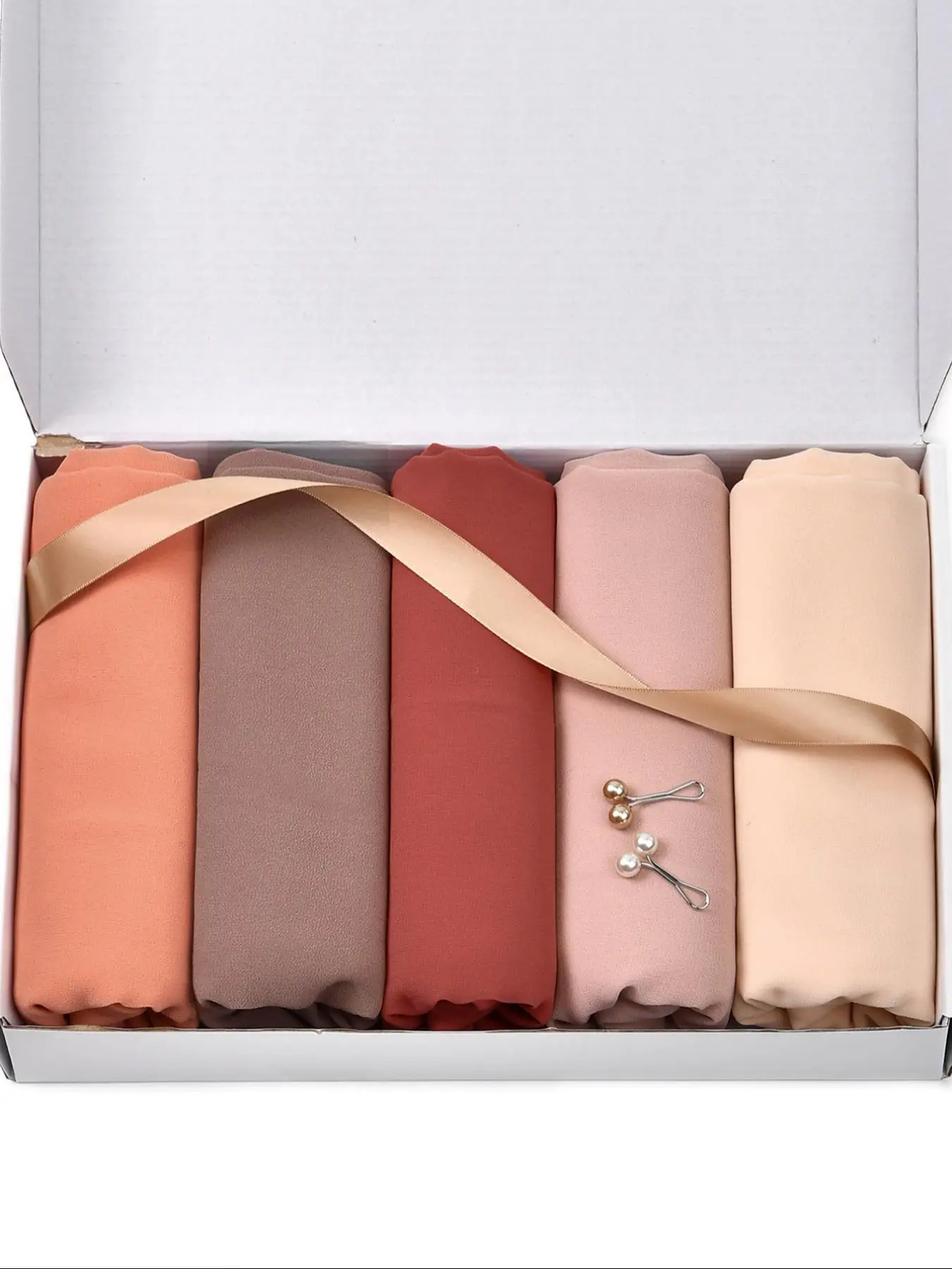 Women's Solid Color Chiffon Khimar Set, Casual Breathable Hijab Set with Hair Clips, Hijabs for Women, Fashion Accessories for Daily Wear