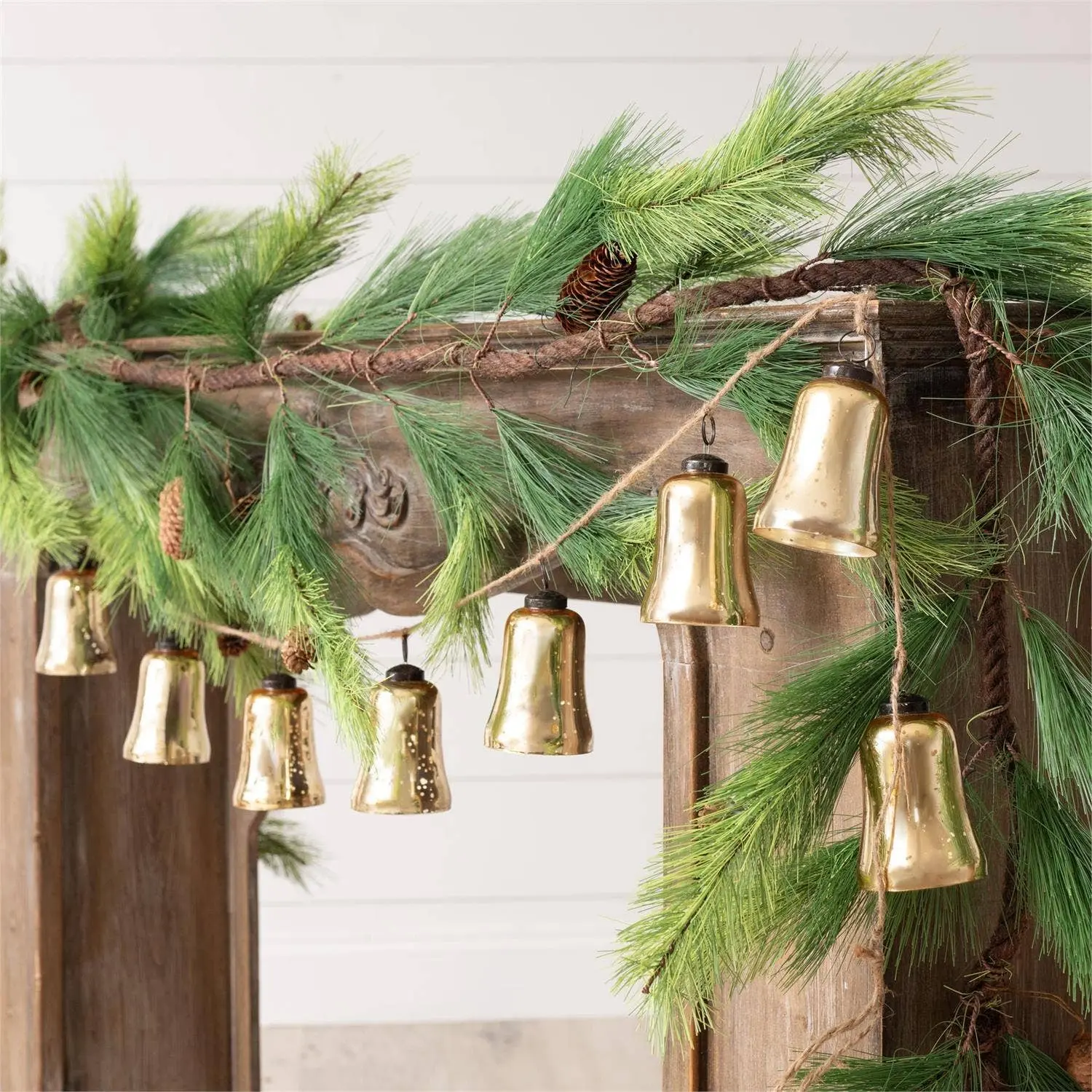 Garland - Gold Mercury Glass Bells