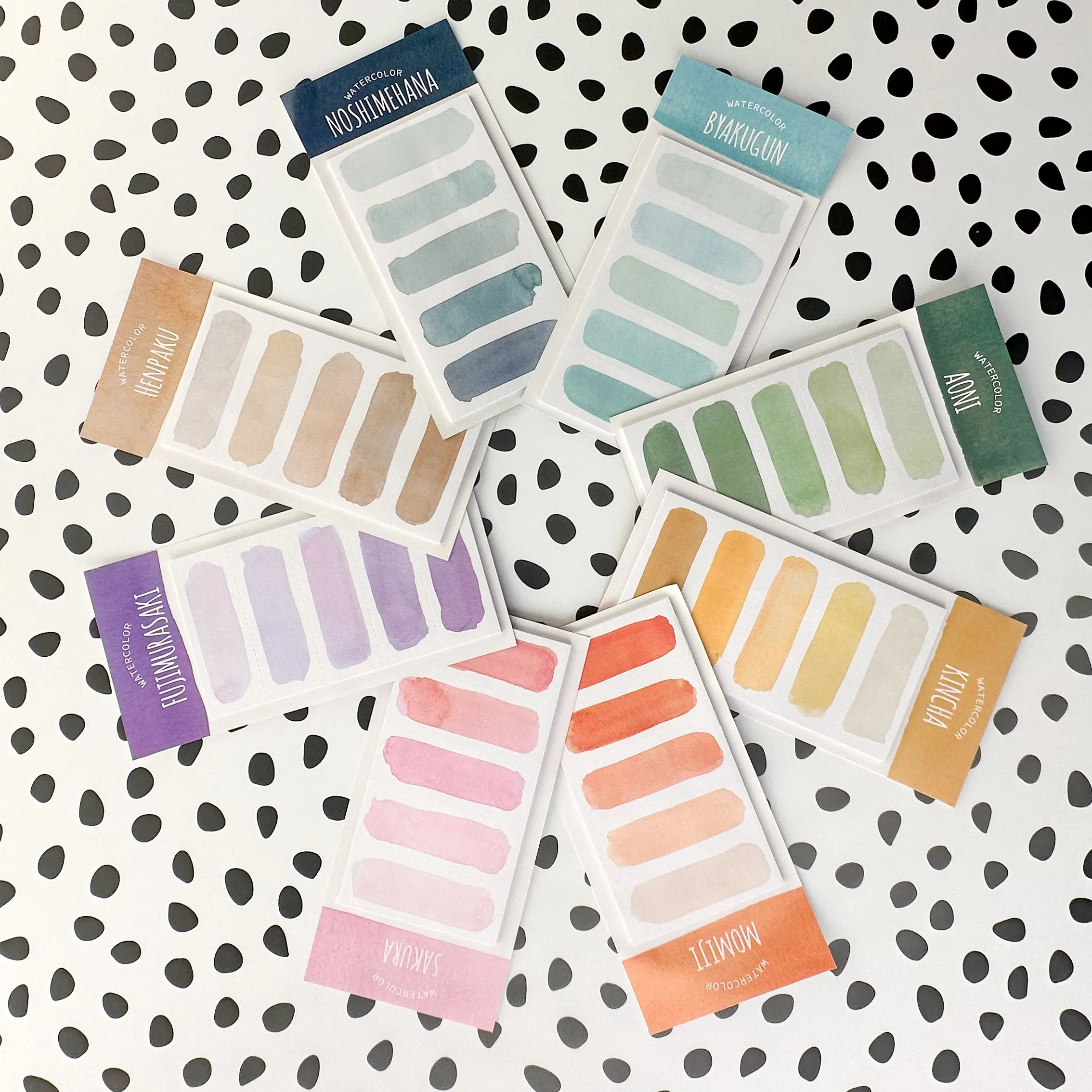 Rainbow Watercolor Sticky Notes Tabs