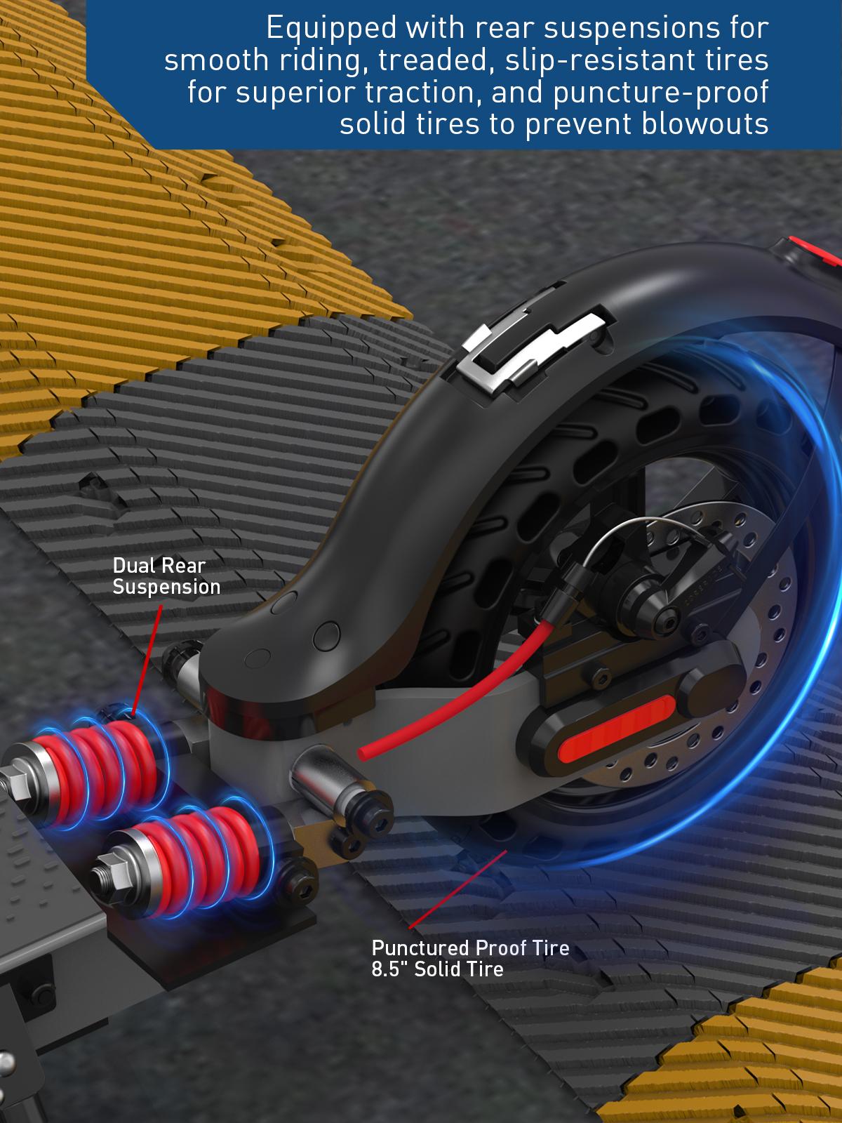 Hiboy S2 Electric Scooter lightweight folding escooter for adults commuter with peak 500W motor and 38V 7.5Ah battery