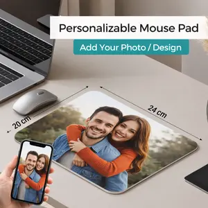 Alfombrilla de Mouse Personalizada con Foto | Custom Mouse Pad 20x24 cm | Ideal para Gaming y Oficina