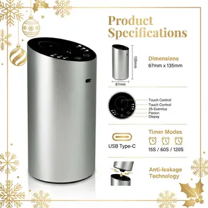 Car Smart Aroma Diffuser, USB Rechargeable Car Air Freshener, Car Smart Aromatherapy Spray, Essential Oil Diffuser for Car, Waterless Car Diffuser