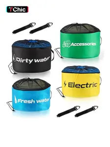 RV Hose Storage Set, 1/4 Piece RV Hose Bag, Small Letter Soft Tube Organizer, Multi-Functional RV Accessories Bag