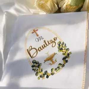 Recuerdos Para Bautizo Servilletas 12pcs Napkins - 12x12” Baptism Favor, 100% Polyester,  Servilletas de tela