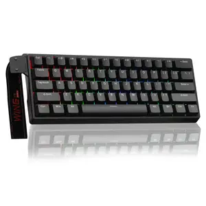 Aula Win60 He - 60% Mechanical Gaming Wired  Magnetic Hot Swappable Adjustable Actuation Rapid Trigger Mode 8000 Hz Polling Rate Rgb Small 60 Percent Compact Design For Pc