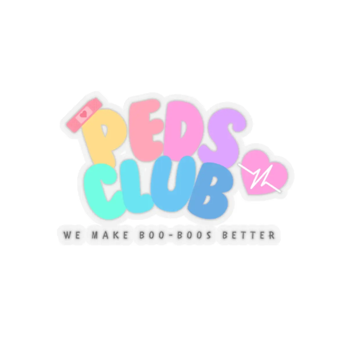 Peds Club Boo-Boo Vinyl Sticker for Pediatric Nurse Department Gift for Nurse graduation laptop sticker for water bottle nurse sticker Decor Decorative