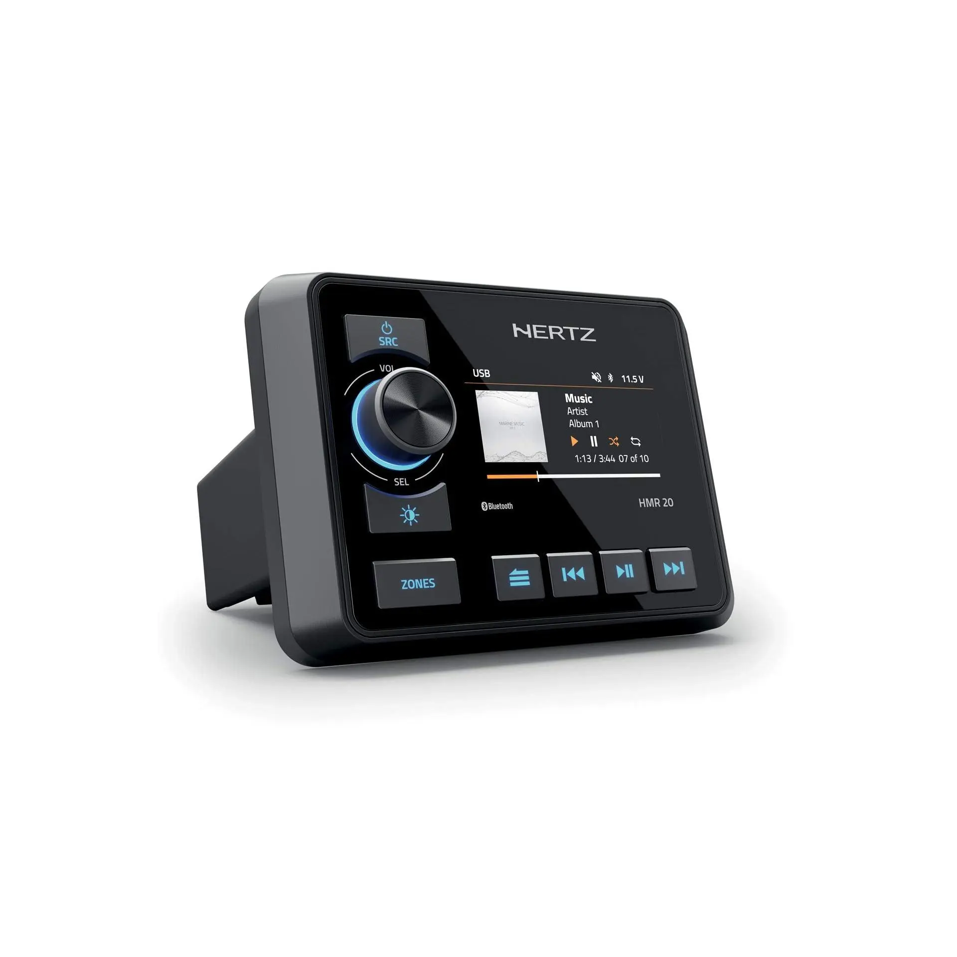 Hertz HMR 20 3" Marine Digital Media Receiver with 2-Zone Audio Control
