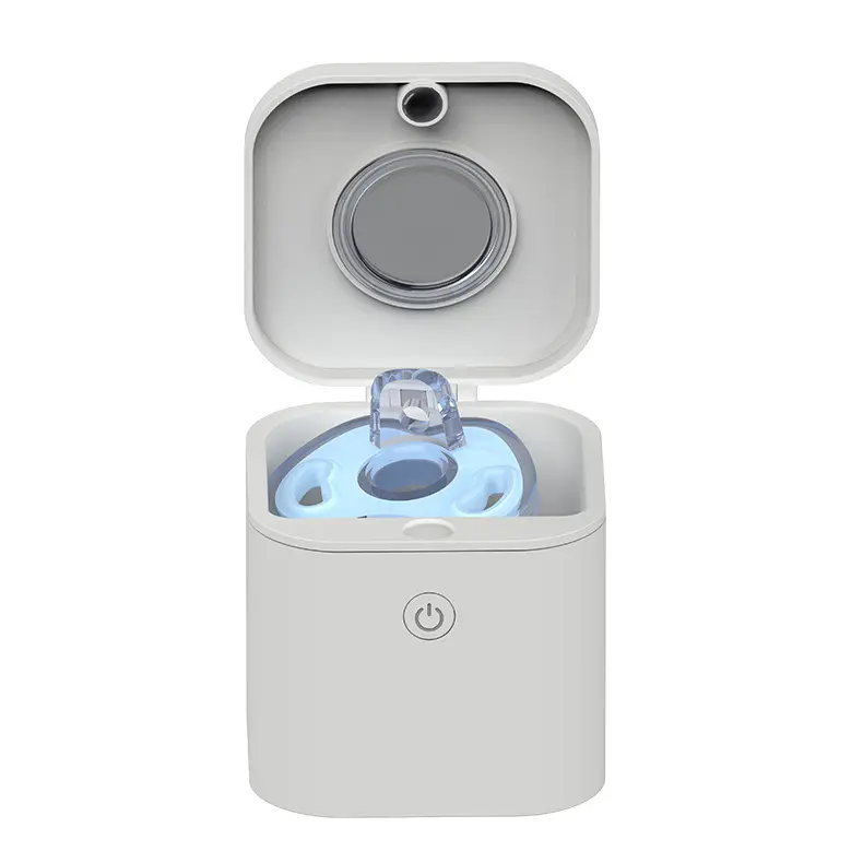 JOYTUTUS Small Square Sterilizer for Pacifiers, Earphones, and Dentures – High E. coli Elimination Rate – Suitable for Home and Car Use