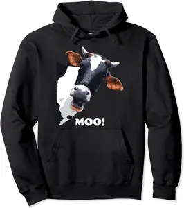 Cow Peeking Funny Cute Moo Im A Cow Halloween Pullover Hoodie - Emilyschwe Shop 25B0BN9N7Y41