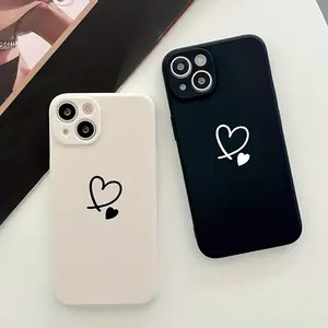 Couple'S Cube Heart Phone Case, Suitable for Iphone 13 Case, Compatible with Iphone 15 Pro Max Case, Works with Iphone17/ 11/11 Pro Max/11 Pro/12/12 Pro/12 Pro Max/13/13 Pro/13 Pro Max/14/14 Pro/14 Pro Max/15/15 Pro Max/15 Pro/16/16 Pro/16 Pro