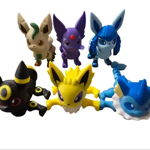 Eevie Evolution Pokemon Figurines - 3D Printed Sit & Stand Articulated