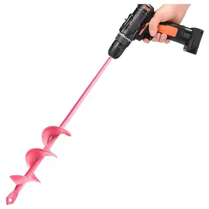 1.6 x 16.5 Inch  Auger Drill Bit for Planting - Garden Tools Auger Drill Bit, Spiral Garden Auger, Drill Auger Bit for Planting Bulbs and