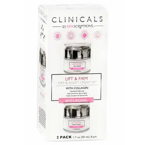 Clinicals Lift & Firm Day & Night Cream Set Moisturize Skincare Daily Moisturizer Pack Smooth Comfort Skin Repair