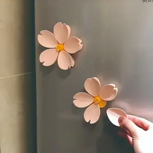 Magnetic Cherry Blossom Fridge Clip, Cute Flower Food Bag Sealing Clip for Refrigerator, Aesthetic Kitchen Fridge Accessory, Charming Blossom