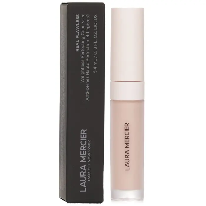 Laura Mercier Real Flawless Weightless Perfecting Concealer - #0N1, Cosmetic Makeup Concealer with Serum, Defense & Moisturizer Benefits, Hydrating