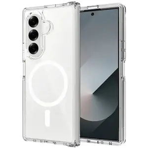 Entronix [Magnetic] Case Compatible with Galaxy Z Fold 7 - [Hard Back] Slim Clear