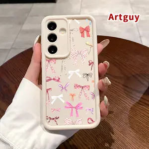 Phone Case Compatible with Samsung Galaxy S24 Plus S25 S23 S22 Ultra S24+ Bow Delight Array Pattern Soft TPU Rubber Camera Protection Rugged Mobile Phone Cover for Boy