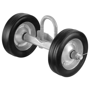 【Summervibes】VEVOR Sliding Gate Kit, 6” Rolling Gate Hardware Kit, Universal Sliding Gate Rollers Track Wheels, Heavy Duty Sliding Gate Guide Roller for Sliding Gates and Rolling Door,600 lbs Max. Load,Black
