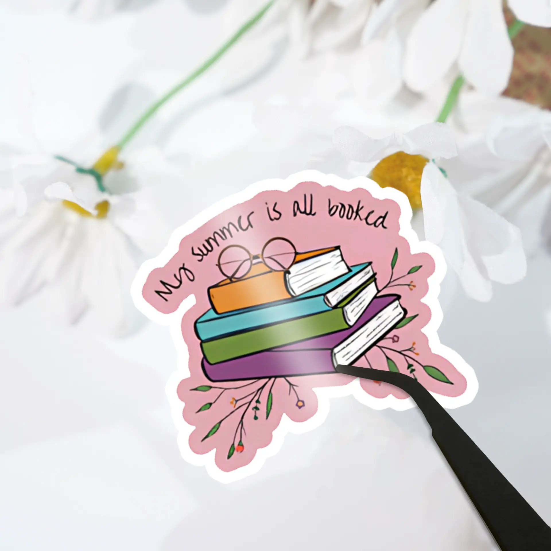 50PCS Aesthetic Book-Themed Stickers | DIY Vinyl Waterproof Decoration for Laptop, Ipad, Iphone, guitar, water bottle