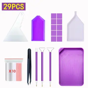 5D DIY Diamond Arts Colorful Painting Tool & Accessories Kit, 29pcs/set Multifunctional Painting Tools, Unique Art Crafts Accessories, Diamond Painting Kits