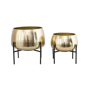 Gold Planter w/ Stand Gold Planter w/ Stand