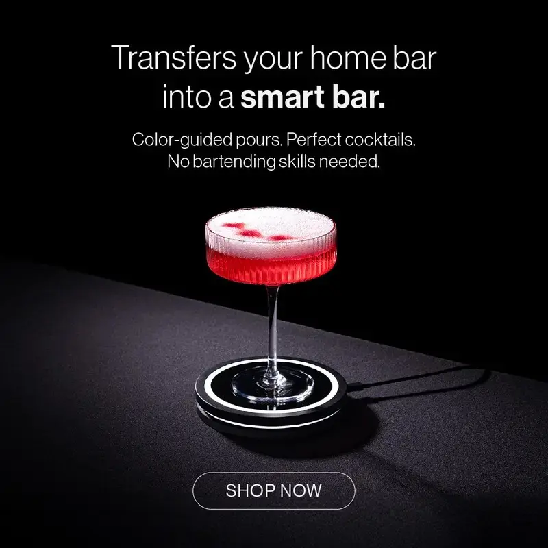 Barsys Smart Coaster 2.0 Cocktail Machine - Automated Cocktail Maker for Home Bars with Interactive Lighting, No Guesswork & Effortless Drink Making. Coaster Only