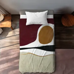 360 stand Twin Extra Long Duvet Cover - Multiform Abstract Shapes Design, Easy to Style, Elegant, Machine Washable Home Textile Bedding Accessory, Extra-Long Duvet Covers, Graphic Duvet Covers