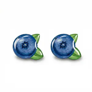 Blueberry Titanium Stud Earrings