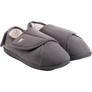 Women’s Extra Wide Diabetic Slippers – Memory Foam House Shoes with Adjustable Closure & Non-Slip Sole