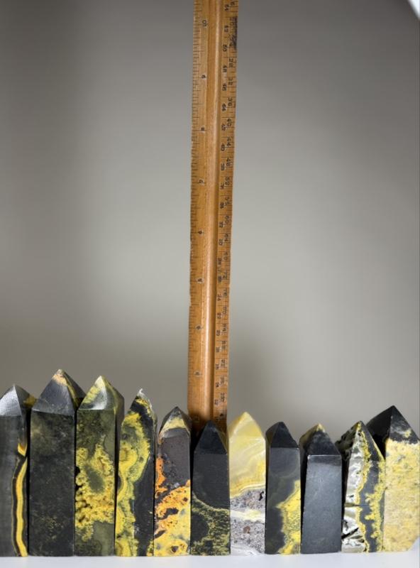 Real Volcanic Bumblebee Jasper | Hand-picked from Indonesia | Vibrant yellow crystal home decor energy