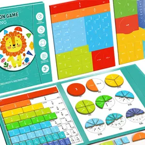 Magnetic Fraction Plate for Cognitive Learning, Zi Force Adsorption Design, Ideal for Pre-K & Early Grades, Colorful Educational Tool, Learning Materials