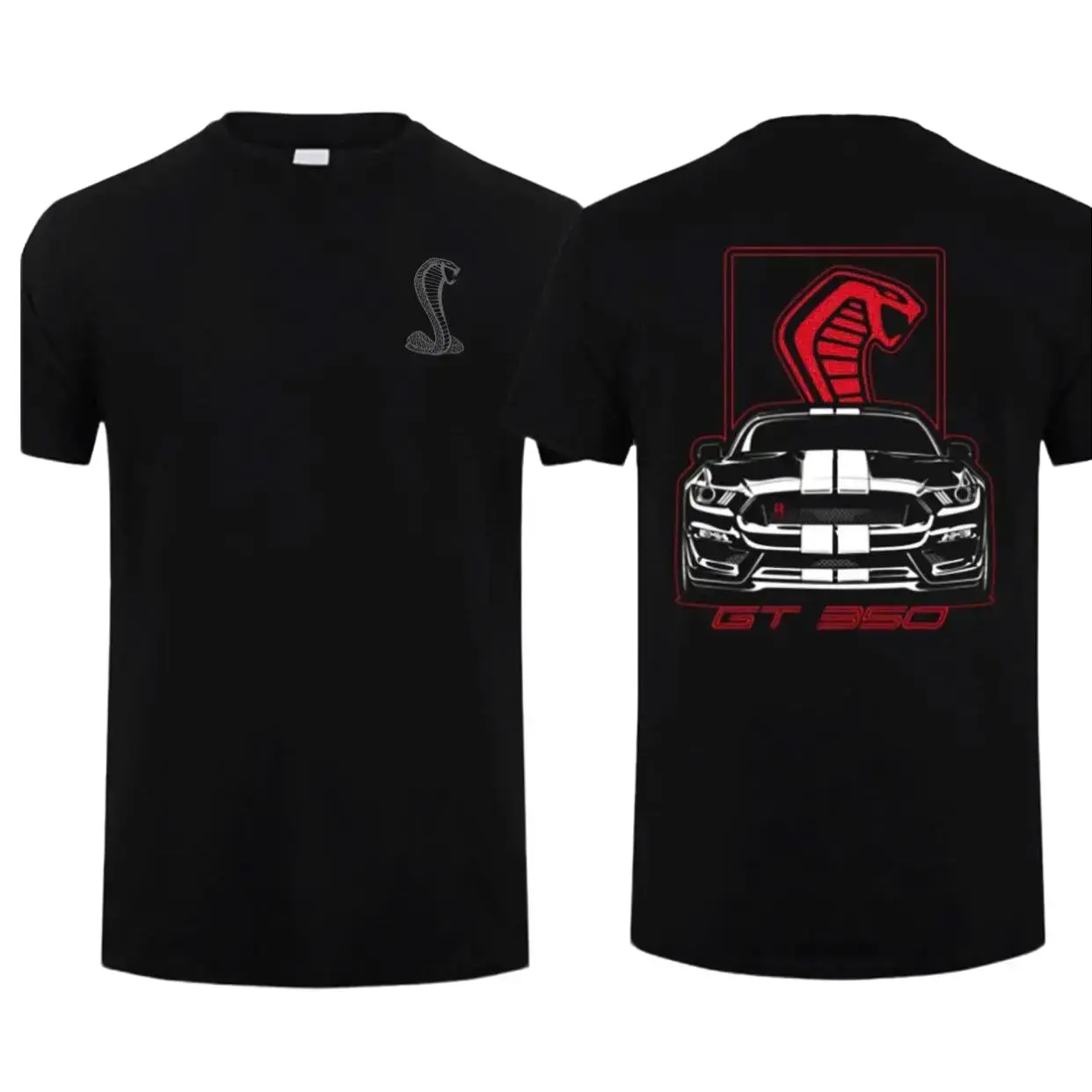 Ford Mustang Shelby GT350 2 Sided T-Shirt – Classic American Car Graphic Tee, Gift For Car Lovers