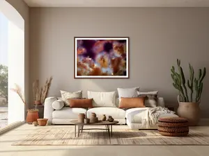 Memorial Art Photo from Cremated Ashes using a High Powered Microscope Photo Decor Light