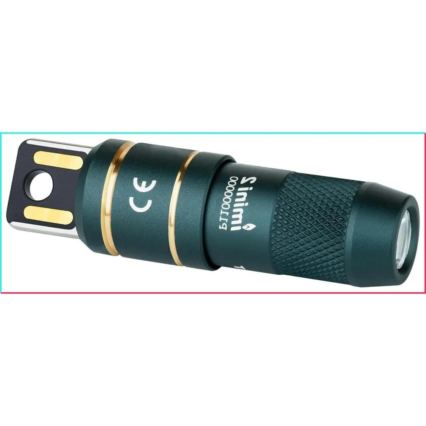 Rechargeable EDC Keychain Mini Flashlight Dream Blue