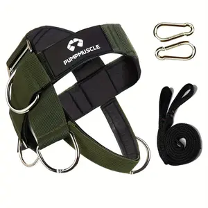 Neck Harness Weight Lifting Padded Strength Trainer-Improve Neck Strength and Reduce Neck Pain, Neck Trainer with 40 inch/100 cm Heavy Duty Rope, Adjustable & Omnidirectional Neoprene Strap, Neck Harness for Gym & Home Use