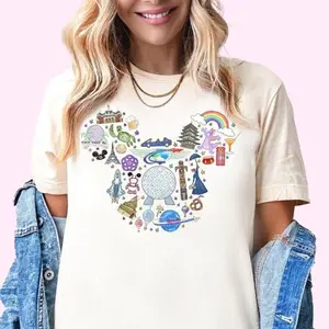 Youth + Adult #Epcott Shirt #Epcott Worldd Traveler Shirt Mouse Ears #Epcott Doodles TShirt Most Magical Place On Earth Colorful Vacay [Tshirt - Sweatshirt], Graphic shirt, Gift Birthday