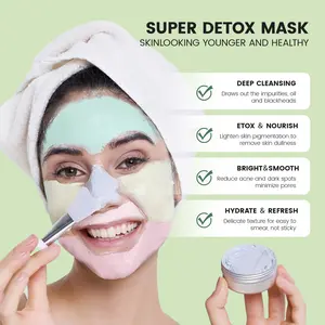 DVK 4 Pcs Clay Mask Set, 7.05oz/200g for Nose, Forehead, Chin, Cheeks, DeepCleansing, Moisturizing