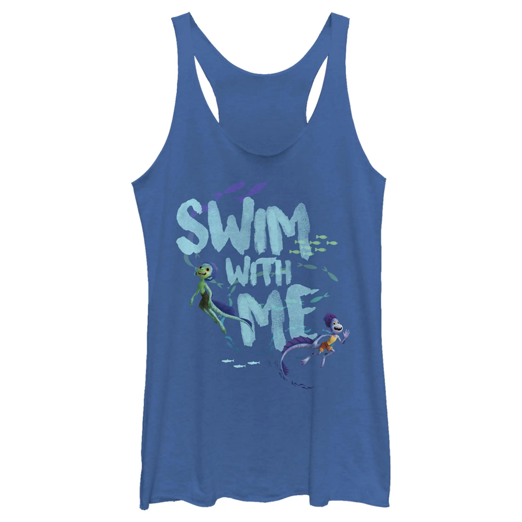 Women's Luca Swim With Me Sea Monsters Racerback Tank Top