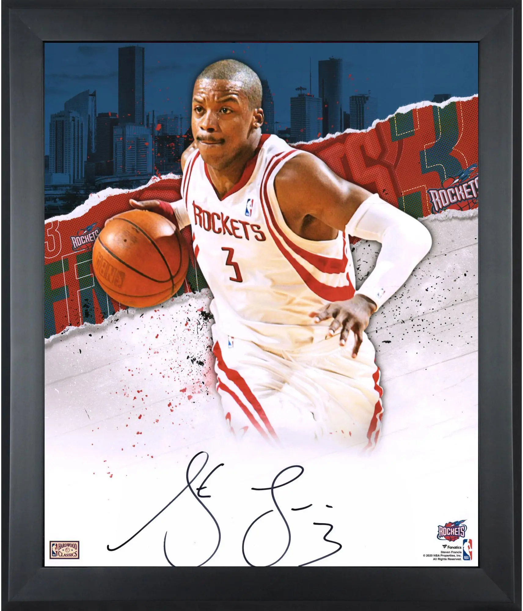 Steve Francis Houston Rockets Autographed In Foucus Photograph - Fanatics Authentic Certified