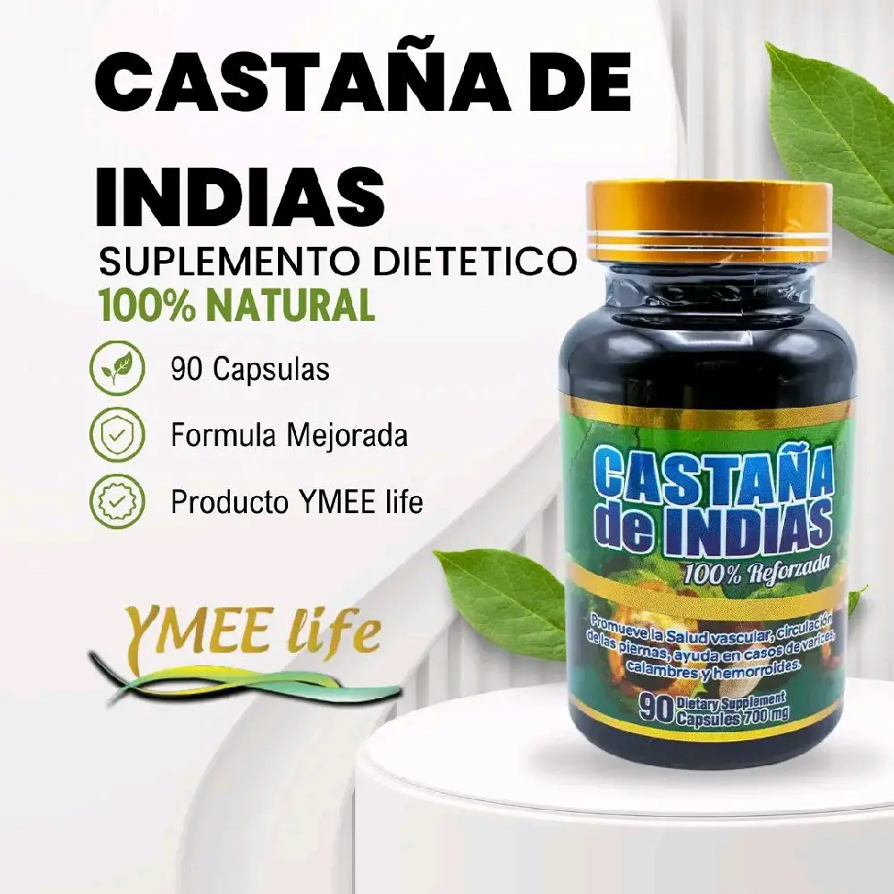 Castaño de Indias Herbal Natural Supplement Capsules - 100% Reinforced Edible Formula, 90-Count, Cardiovascular Health Nutritional Dietary Support