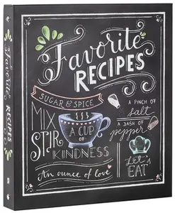 Deluxe Recipe Binder - Favorite Recipes (Chalkboard) - Write in Your Own Recipes -- New Seasons, Organizer