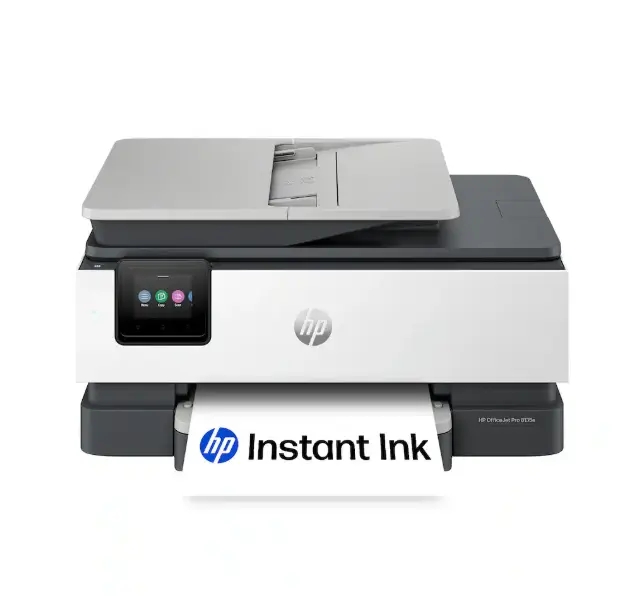 HP OfficeJet Pro 8135e Wireless Inkjet Printer, White, All-in-One Color Printer, Home Office Machine, Wireless Office Printer, Inkjet Printer, Desktop Printing Machine