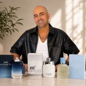 Bundle Coach Blue + MontBlanc Legend Spirit + D&G Light Blue men EDT Spray 3.4 Oz each