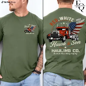 Over The Top Trucker 4th Of July T-Shirt, Hawk And Son Shirt, Vintage Arm Wrestling Movie T-Shirt, Independence Day Shirt, Classic Movie Tee