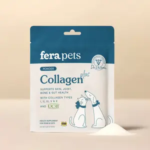 Fera Pets Collagen Plus for Dogs & Cats – Vet‑Formulated Multi‑Type Collagen Powder Supplement for Daily Joint, Skin & Coat Support