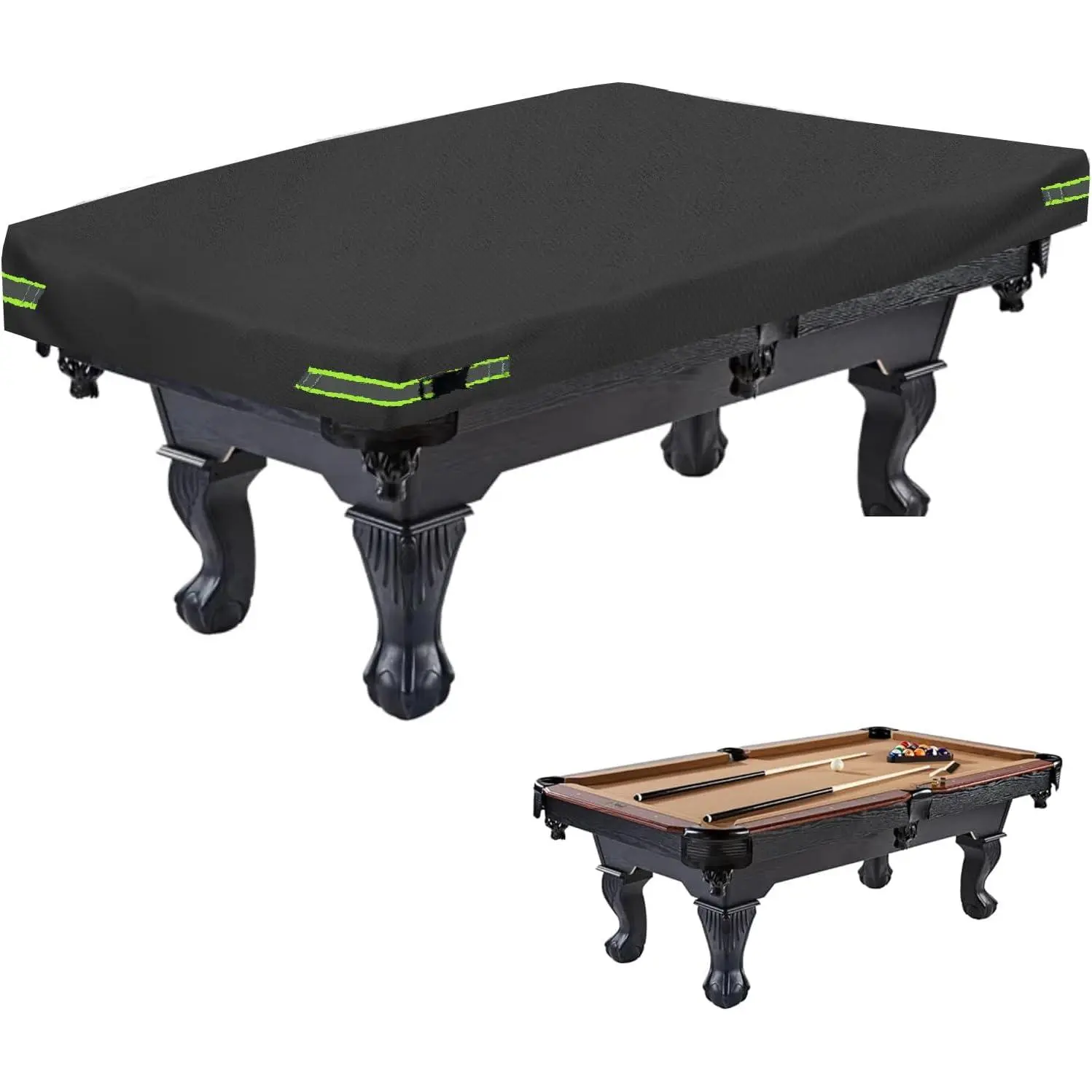 Pool Table Cover - Billiard Table Cover, 600D Waterproof Covers for Billiard Pool Table, Heavy Duty Scratched-Free UV Protection Snooker Furniture Table Cover